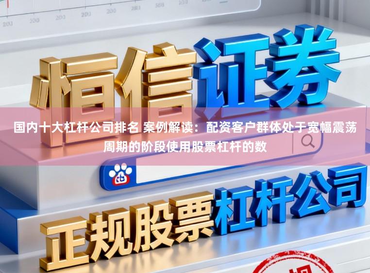 国内十大杠杆公司排名 案例解读：配资客户群体处于宽幅震荡周期的阶段使用股票杠杆的数